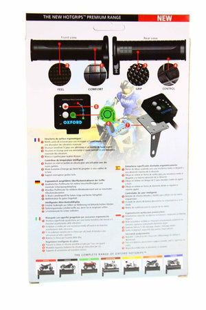 OXFORD Manetki podgrzewane PREMIUM ADVENTURE do MOTOCYKLA z panelem sterującym