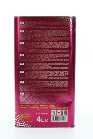 Mannol 7812 Motorbike 4-Takt 10W-40 4L MA2