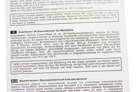 MANNOL 9905 Epoxy-Metal 30g