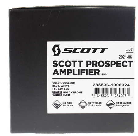 Gogle Scott Prospect AMPLIFIER niebiesko/pomarańczowy  Motocross Enduro Żółta szybka