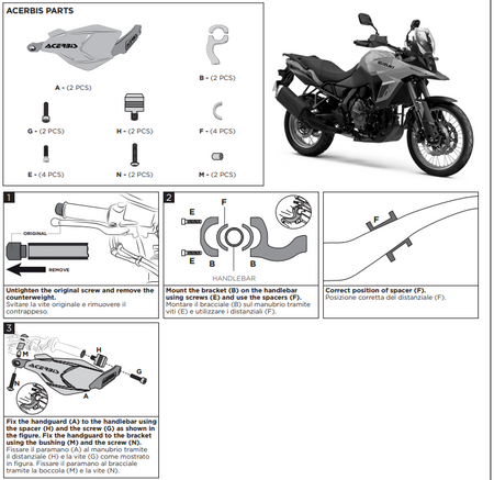 Handbary X-FACTORY pasują do SUZUKI V-STROM 800 DE