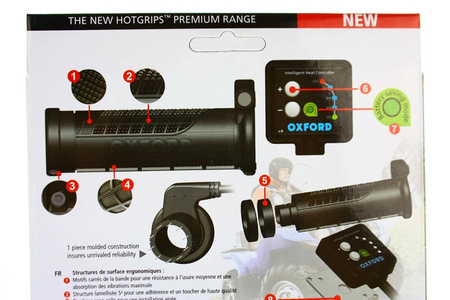 OXFORD OF770 Manetki podgrzewane PREMIUM ATV do Quada z panelem sterującym