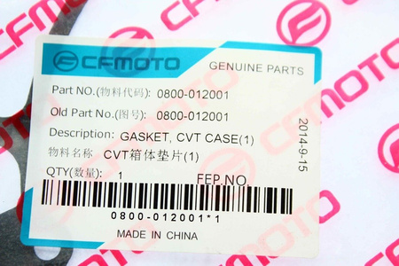 CFMoto Wet Clutch Cover Gasket 0800-012001 ZForce UForce CForce 800 Z8 X8