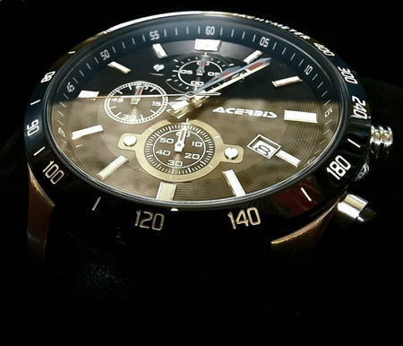 WYPRZEDAŻ Acerbis zegarek HURA. Japoński mechanizm Seiko VD57 chronometr, skóra cielęca