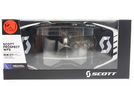 Gogle Scott Prospect WFS Roll Off biały/czarny Motocross Enduro NOWE 2022