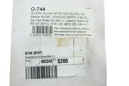 Bremsbeläge organisch Gileria Piaggio Vespa NEU