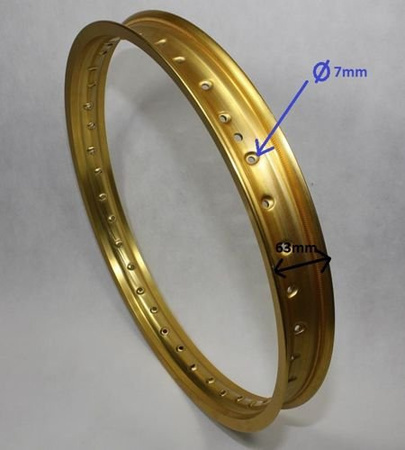 Obręcz koła CPI przód 21"x1,85 złota CPI SX-SM50