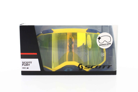 WYPRZEDAŻ Gogle Scott Fury ŻÓŁTY NIEBIESKI Motocross Enduro Downhill NEU 2020