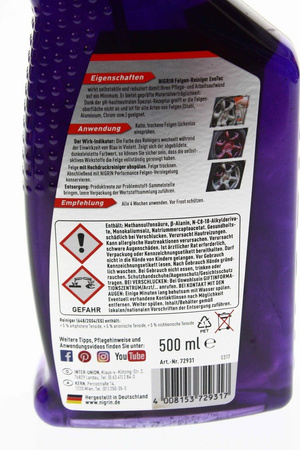 NIGRIN CZYSZCZENIE FELG EvoTec 500ml