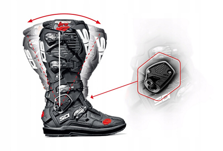 Buty cross enduro SIDI Crossfire 3 46 czarne-białe