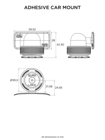 Samoprzylepna podstawa na deskę rozdzielczą Quad Lock®