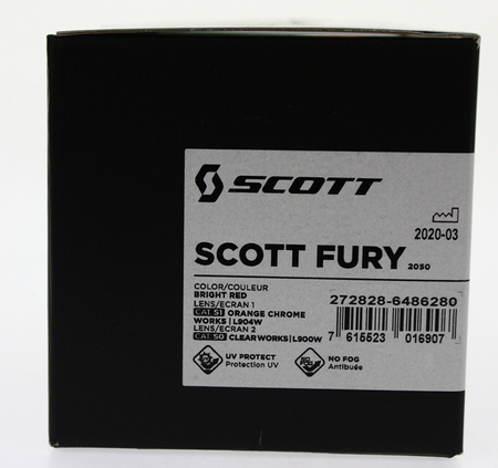 Gogle Scott Fury JASNY CZERWONY Motocross Enduro NEU 2022