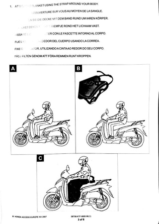 Honda Rollerdecke "XL" ab Körpergröße 175cm SH300i/125i/150i Vision50/100