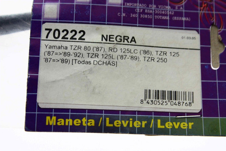WYPRZEDAŻ Klamka dźwignia hamulca rechts SCHWARZ YAMAHA TZR 80 2000-2002, TRZ 250 1987-1989 NEU