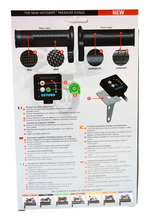 OXFORD Manetki OF691 podgrzewane TOURING do motocykla z panelem sterującym