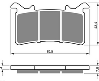 KH757 Klocki hamulcowe GOLDfren 415