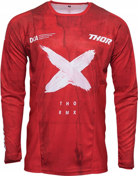 BLUZA CROSS ENDURO THOR PULSE HAZRD RED S