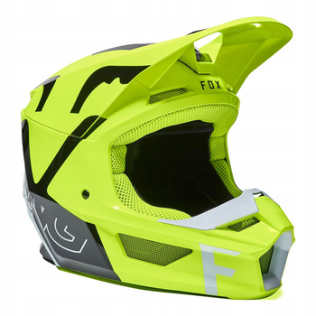 Kask FOX JUNIOR V1 SKEW FLUORESCENT YELLOW ROZ. YS