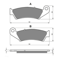 KH185 Klocki hamulcowe GOLDfren 041 m.in przód motocykle Japońskie